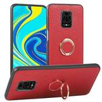For Xiaomi Redmi Note 9 Pro Litchi Texture Magnetic Shockproof Protective Phone Case(Red)