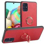 For Samsung Galaxy A71 Litchi Texture Magnetic Shockproof Protective Phone Case(Red)