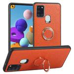 For Samsung Galaxy A21S Litchi Texture Magnetic Shockproof Protective Phone Case(Orange)