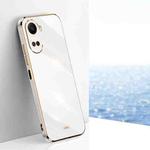 For Huawei nova 10 SE XINLI Straight 6D Plating Gold Edge TPU Shockproof Case(White)