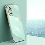 For Huawei P50E XINLI Straight 6D Plating Gold Edge TPU Shockproof Case(Mint Green)