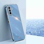 For Huawei Enjoy 50 XINLI Straight 6D Plating Gold Edge TPU Shockproof Case(Celestial Blue)