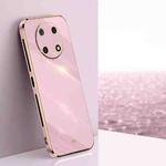 For Huawei Enjoy 50 Pro XINLI Straight 6D Plating Gold Edge TPU Shockproof Case(Cherry Purple)