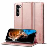 For Samsung Galaxy S23+ 5G LC.IMEEKE Strong Magnetism Ultra-thin Matte Leather Phone Case(Rose Gold)