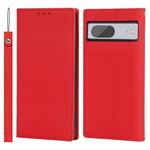 For Google Pixel 7 5G Litchi Texture Genuine Leather Phone Case(Red)