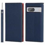 For Google Pixel 7 5G Litchi Texture Genuine Leather Phone Case(Dark Blue)