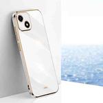 For Honor Play 30 XINLI Straight 6D Plating Gold Edge TPU Shockproof Case(White)