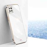 For Honor X30i XINLI Straight 6D Plating Gold Edge TPU Shockproof Case(White)