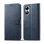 For OPPO A17 LC.IMEEKE Calf Texture Leather Phone Case(Blue)