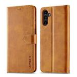 For Samsung Galaxy A54 5G LC.IMEEKE Calf Texture Leather Phone Case(Yellow)