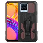 For Realme 8 Pro Armor Warrior Shockproof PC + TPU Phone Case(Brown)