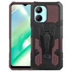For Realme C33 4G Armor Warrior Shockproof PC + TPU Phone Case(Brown)