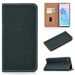 For Xiaomi 8 Lite Solid Color Frosted Magnetic Horizontal Flip Leather Case with Card Slots & Holder(Green)