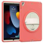 For iPad 10.2 2021/2020/2019 / Pro 10.5 / Air 10.5 2018/2019 Shockproof TPU + PC Tablet Case(Cream+Red)