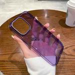 For iPhone 14 Pro Glitter Powder Transparent TPU Phone Case(Purple)