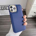 For iPhone 14 Pro Max Plating TPU Bread Bubble Phone Case(Dark Blue)