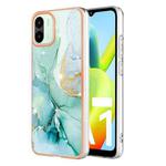 For Xiaomi Redmi A1 Electroplating Marble Dual-side IMD Phone Case(Green 003)