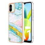 For Xiaomi Redmi A1 Electroplating Marble Dual-side IMD Phone Case(Green 004)