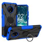 For Nokia C200 Armor Bear Shockproof PC + TPU Phone Case with Ring Holder(Blue)