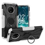 For Nokia C200 Armor Bear Shockproof PC + TPU Phone Case with Ring Holder(White)