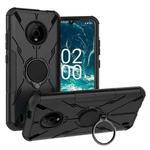 For Nokia C200 Armor Bear Shockproof PC + TPU Phone Case with Ring Holder(Black)