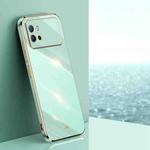 For vivo iQOO 9 XINLI Straight Edge 6D Electroplate TPU Phone Case(Mint Green)