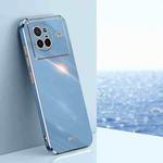 For vivo X80 XINLI Straight Edge 6D Electroplate TPU Phone Case(Celestial Blue)