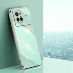 For vivo X80 XINLI Straight Edge 6D Electroplate TPU Phone Case(Mint Green)