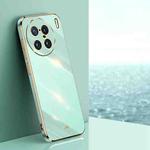 For vivo X90 Pro 5G XINLI Straight 6D Plating Gold Edge TPU Phone Case(Mint Green)