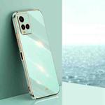 For vivo Y33s Global XINLI Straight Edge 6D Electroplate TPU Phone Case(Mint Green)