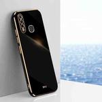 For vivo Z5x XINLI Straight 6D Plating Gold Edge TPU Phone Case(Black)