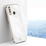 For vivo Z5x XINLI Straight 6D Plating Gold Edge TPU Phone Case(White)