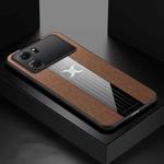 For OPPO K10 XINLI Stitching Cloth Textue Shockproof TPU Phone Case(Brown)