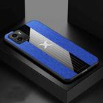 For vivo Y10 XINLI Stitching Cloth Textue Shockproof TPU Phone Case(Blue)
