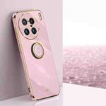 For vivo X90 Pro 5G XINLI Straight Edge 6D Electroplate TPU Phone Case with Ring Holder(Cherry Purple)