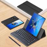 For Huawei Mate X2 GKK Magnetic Folding Bluetooth Keyboard Leather Case with Touchpad / Pen(Black)