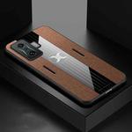 For Xiaomi Redmi K50 Gaming XINLI Stitching Cloth Textue Shockproof TPU Phone Case(Brown)