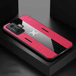 For Xiaomi Redmi K50 Gaming XINLI Stitching Cloth Textue Shockproof TPU Phone Case(Red)