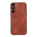 For Samsung Galaxy S23 5G Morocco Texture PU Phone Case(Brown)