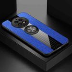 For Huawei Mate 50 XINLI Stitching Cloth Textue TPU Phone Case with Ring Holder(Blue)