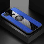 For Xiaomi Redmi 10A XINLI Stitching Cloth Textue TPU Phone Case with Ring Holder(Blue)