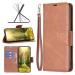 For Nokia X30 Lambskin Texture Pure Color Leather Phone Case(Brown)