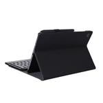 A610 For Galaxy Tab S6 Lite 10.4 P610 / P615 (2020) Bluetooth Keyboard Tablet Case with Stand & Elastic Pen Band(Black)