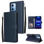 For Xiaomi Redmi Note 12 China Multifunctional 3 Card Slots Leather Phone Case(Navy Blue)