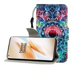 For One Plus 8 Pro Colored Drawing Horizontal Flip Leather Case with Holder & Card Slot & Wallet(Mandala)