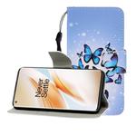 For One Plus 8 Pro Colored Drawing Horizontal Flip Leather Case with Holder & Card Slot & Wallet(Many Butterflies)