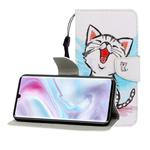 For Galaxy A31 Colored Drawing Horizontal Flip Leather Case with Holder & Card Slot & Wallet(Red Mouth Cat)