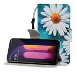 For LG V60 Colored Drawing Horizontal Flip Leather Case with Holder & Card Slot & Wallet(Chrysanthemum)