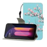 For LG V60 Colored Drawing Horizontal Flip Leather Case with Holder & Card Slot & Wallet(Magnolia)