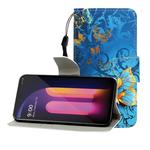 For LG V60 Colored Drawing Horizontal Flip Leather Case with Holder & Card Slot & Wallet(Jade Butterfly)